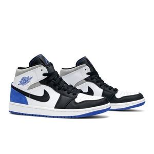 Air Jordan 1 Mid SE Royal Black Toe New in Box